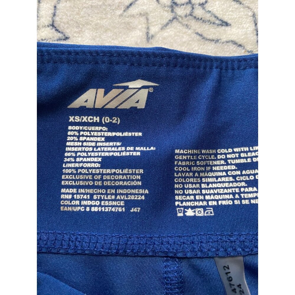 Avia Womens X-Small (0-2) Navy Blue Athletic Running Shorts Volleyball Stretch - Picture 2 of 8